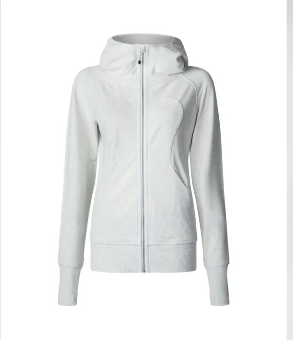 Lululemon Scuba Hoodie Heathered White / Silver - Image 2