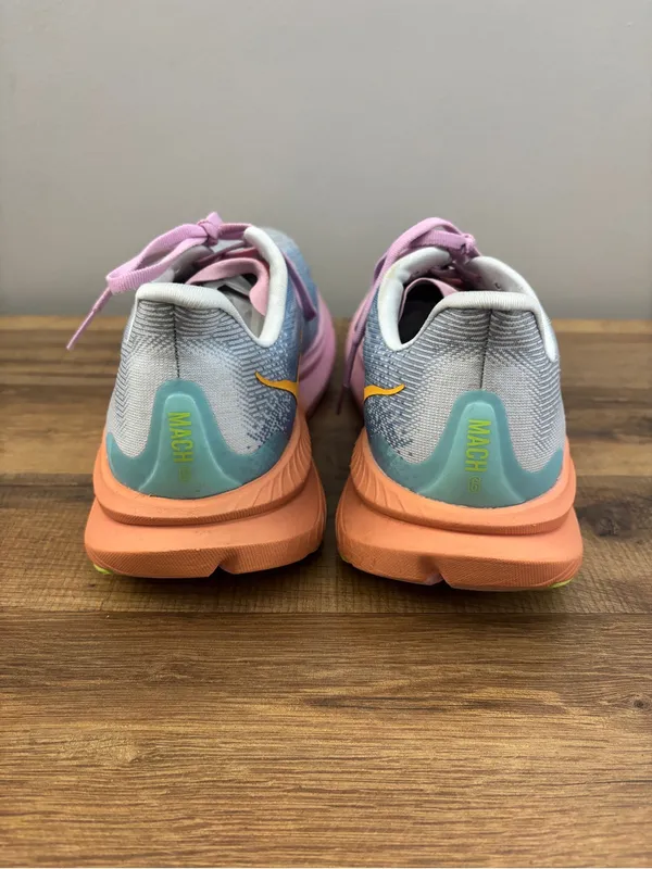 Hoka Mach 6 Athletic Running Shoes Pink Light Blue Women’s - Image 6