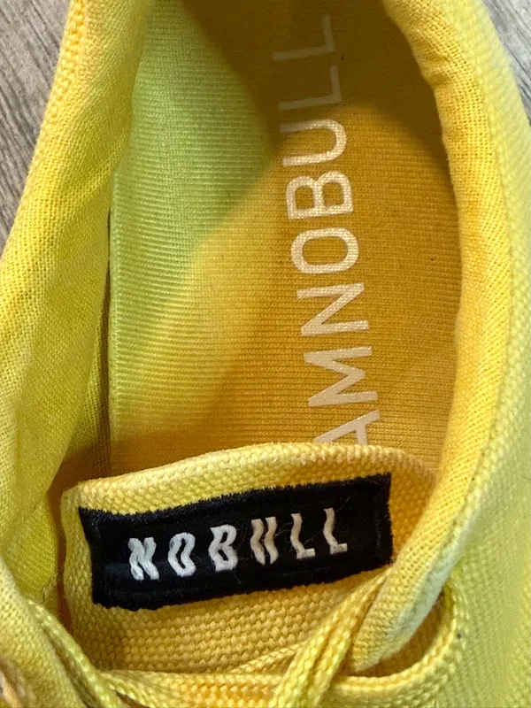NOBULL Canvas Unisex Trainer Sneaker Yellow Lifting Gym W's Size 9 M's Size 8 - Image 9
