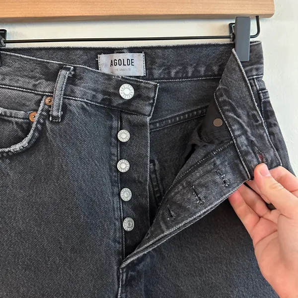 AGOLDE High Rise 90s Pinch Jeans - Black- Size 23 - Image 10