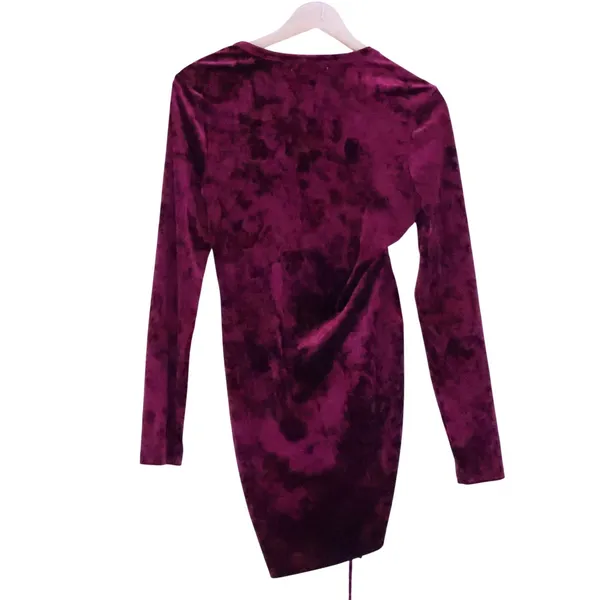 Live to be spoiled Ruched Velvet Mini Dress Womens Size M Indie Sleeze Fairy Grunge Whimsigoth - Image 2