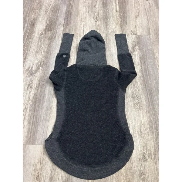 Alo Yoga Charcoal Grey Fleece Lined Hoodie Sweatshirt Women Size Small - Image 3