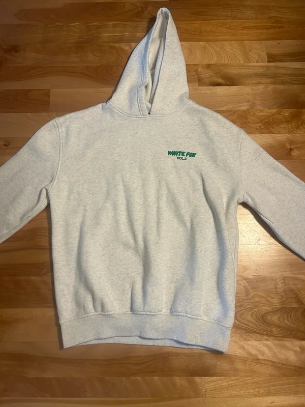 White Fox Hoodie Boutique Oversized green and grey - Image 7