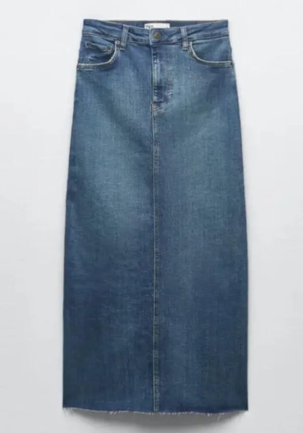 Denim Pencil Skirt - Image 6