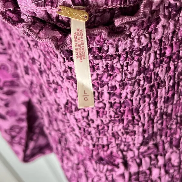Free People Smock It To Me Mini Dress L Azalea Combo - Image 9