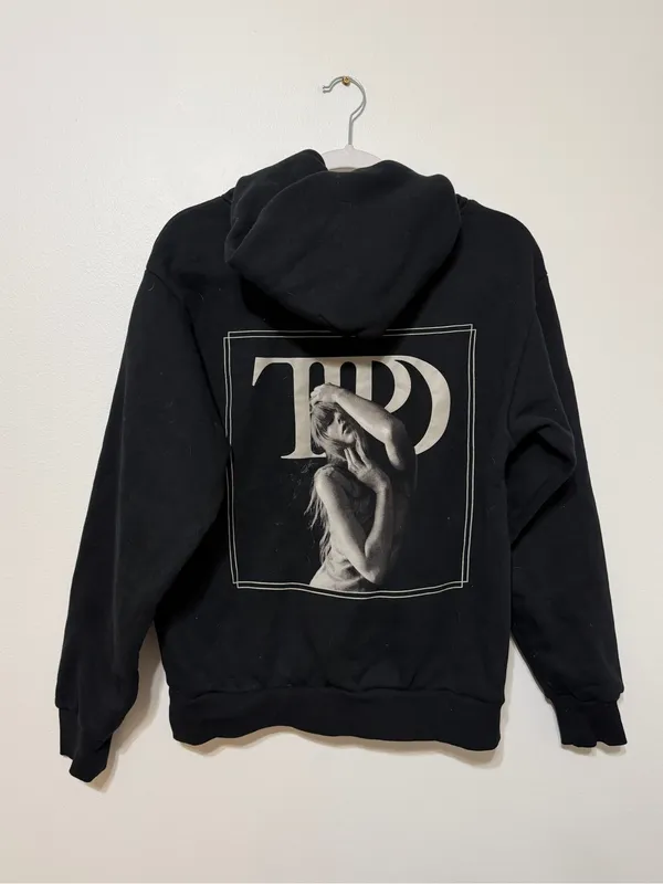 Taylor Swift TTPD The Tortured Poets Department Hoodie Black Small Graphic - Image 5