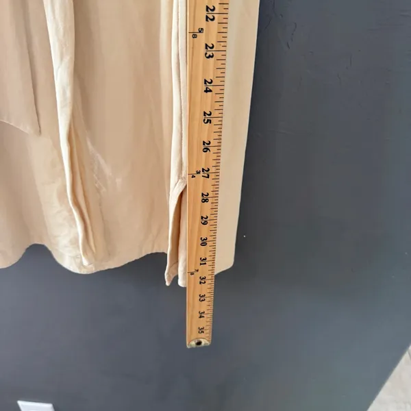 Lululemon Tie‎ Front Short Sleeve Pima Cotton Mini Dress Butter Yellow 2 Preppy - Image 7
