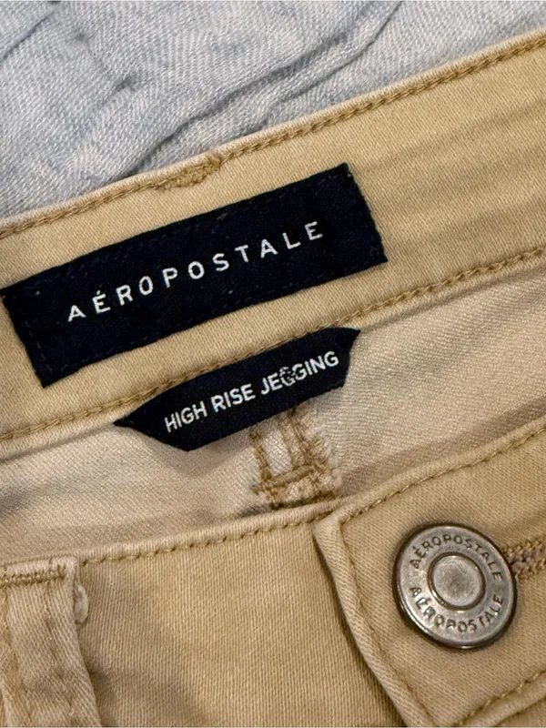 Aeropostale High Rise Jegging Skinny Pants Khaki Beige 0 - Image 5