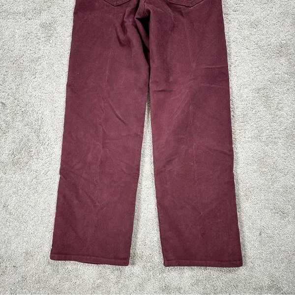 Levi’s Women’s Ribcage Straight Ankle Corduroy Pants High Rise Retro in Red 25 - Image 9