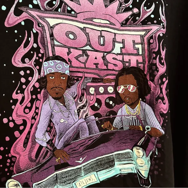 Outkast Atliens Graphic T-Shirt Women's 2XL‎ Black Andre 3000 Big Boy ATL Rap - Image 2