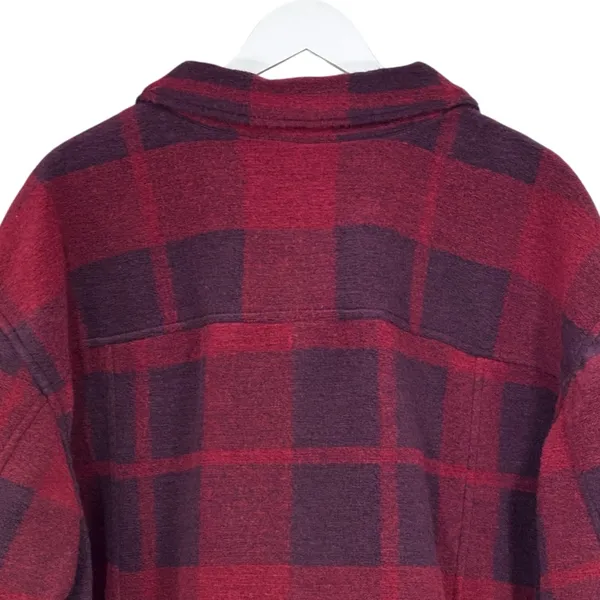 Ava & Viv Plaid Purple Burgundy Button Down Shacket Size 3x NWT - Image 9