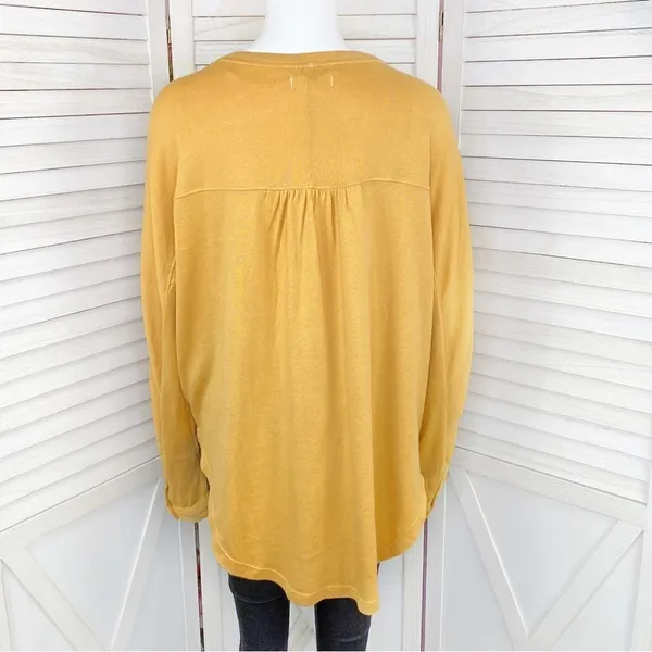 Free People Free Spirt Embroidered Knit Henley Top Peach‎ Fuzz XS - Image 6