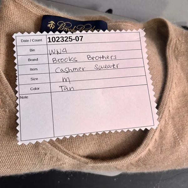 Brooks Brothers‎ Italian Cashmere Sweater Tan Medium - Image 15