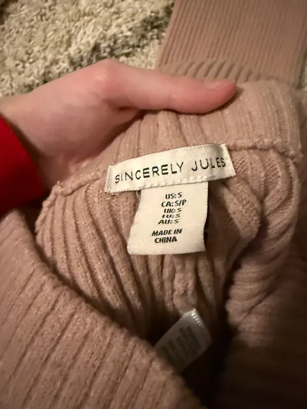 Sincerely Jules pink sweater flare pants - Image 3