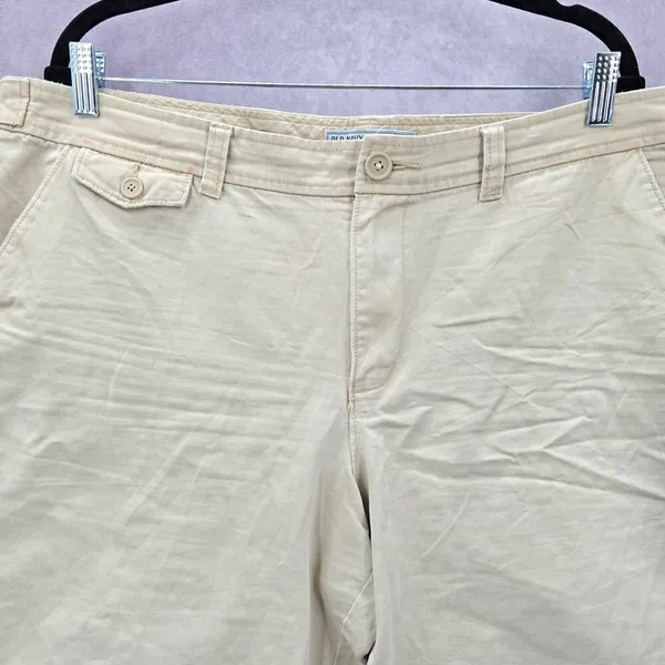 Old Navy Tan Khaki Low Waist Cotton Bottoms‎ Pants Shorts Plus 20 - Image 3