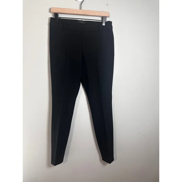 J.Crew Minnie Pant Black Wool Blend Side Zip‎ Slim Ankle Trousers 06685 Size 0 - Image 2