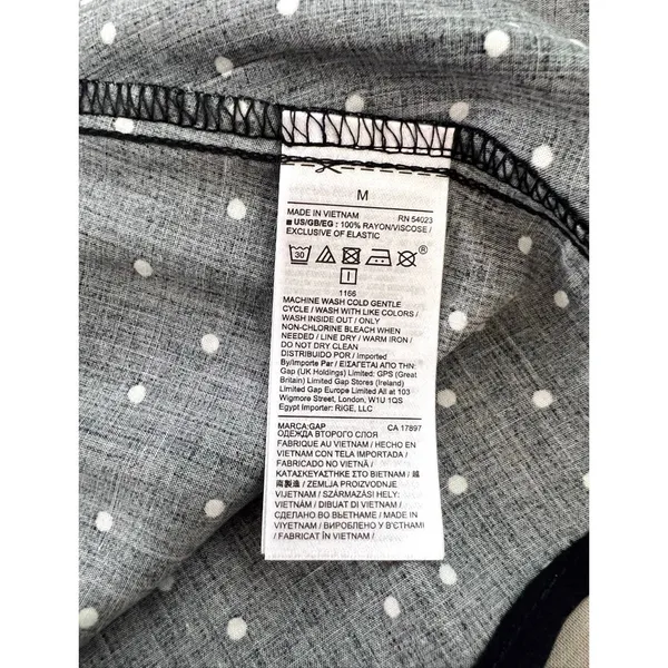 GAP black and white polka dot midi sundress size medium - Image 9