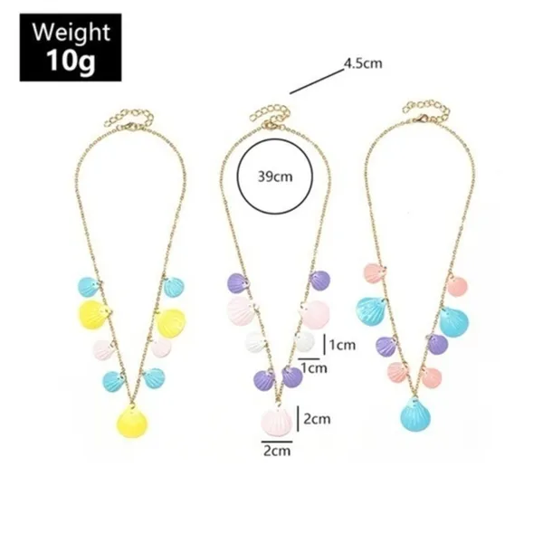 3/$30 💛 Multi Color Shell Necklace Gold - Image 4