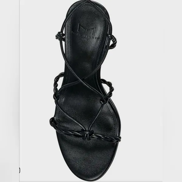 NEW Marc Fisher LTD Bea Twisted Lace-Up Stiletto Heel Sandals Black Size 7.5 - Image 3