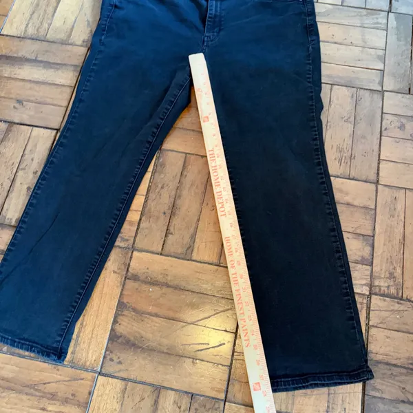 Levis Classic Straight‎ Leg Jeans Womens 20W M Black Denim Pants - Image 4