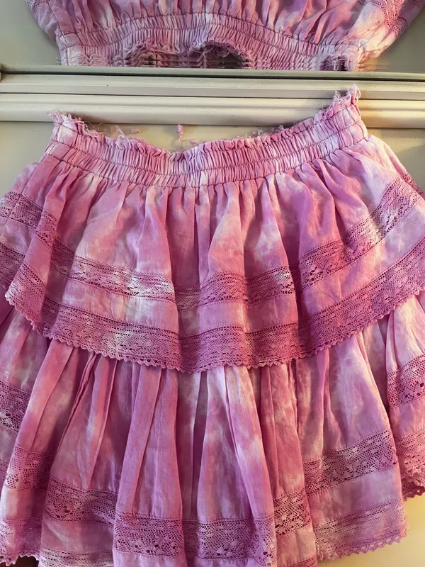 Love Shack Fancy Skirt Ruffle Pink - Image 3