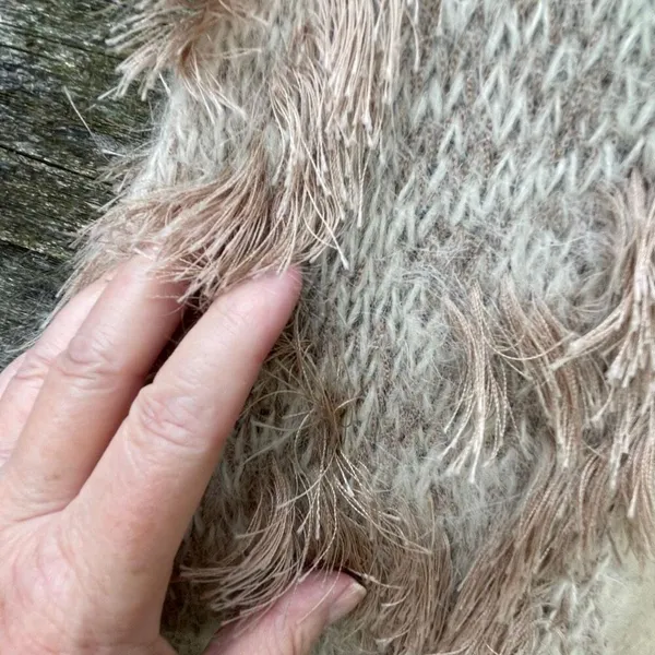 Long haired angora size L/XL oversized open cardigan. - Image 6