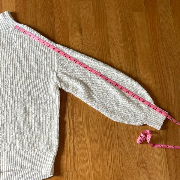 NWT Aerie Ivory Cream Mock Neck Sweater Women’s M 100% Cotton $64.95 - Image 9