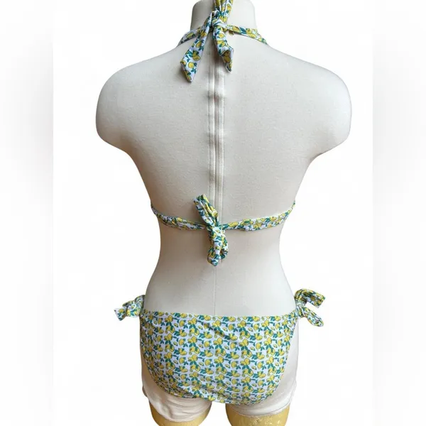 Italian Lemon Print Bikini Set Yellow - Image 3