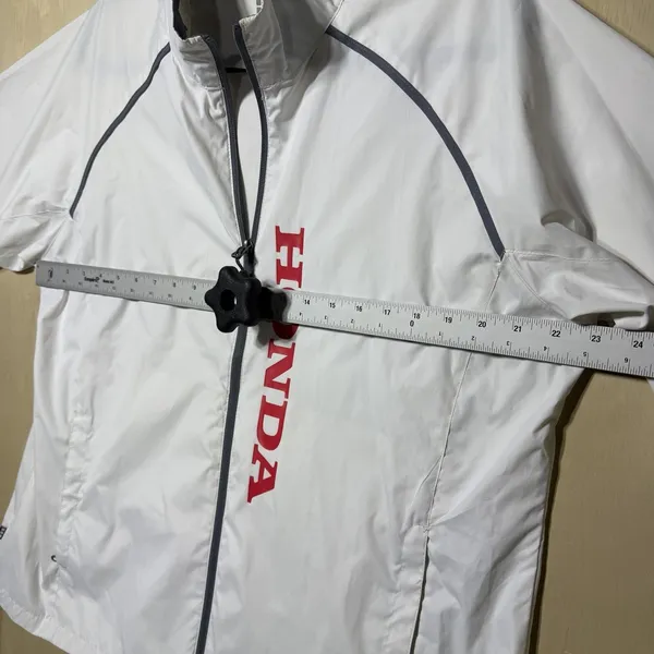 Honda Elevate Women's XL‎ White Full Zip Windbreaker Jacket Lightweight - Image 3
