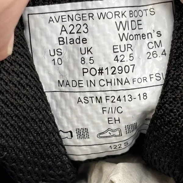 Avenger Women's Work Boots Blade Low CT Black 10 Wide‎ - Image 8