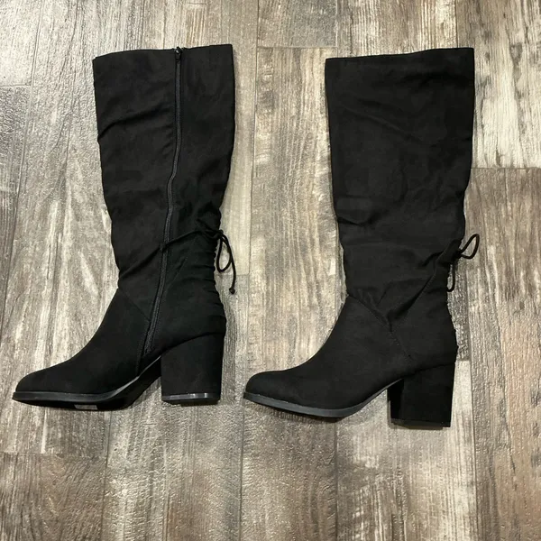 Lee JOURNEE Collection Leeds Black Knee High Boots Size 9 - Image 9