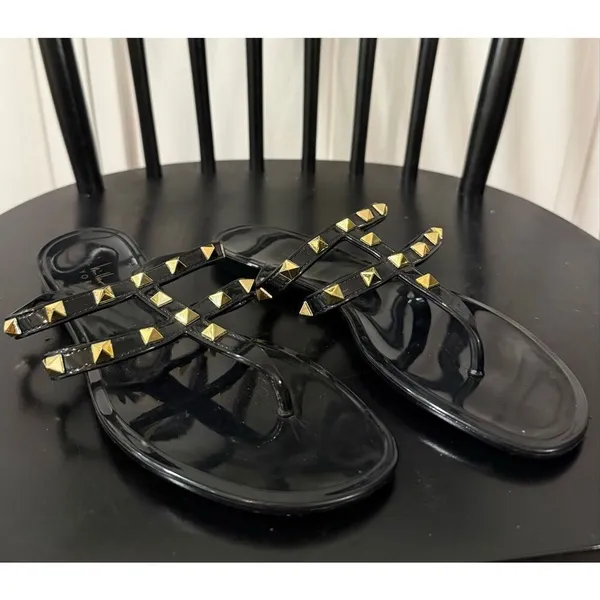 Nicole Miller black jelly studded sandals size 6 - Image 2