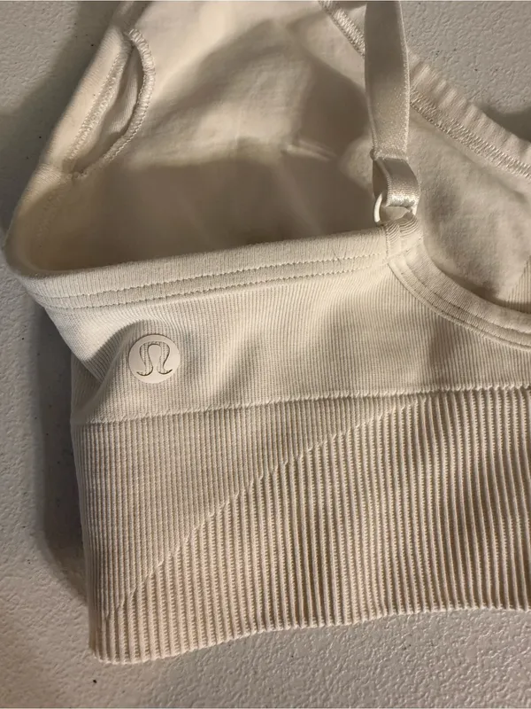 Lululemon Ebb to Street Sports Bra Light Support C/D Cup White size 4 - Image 5