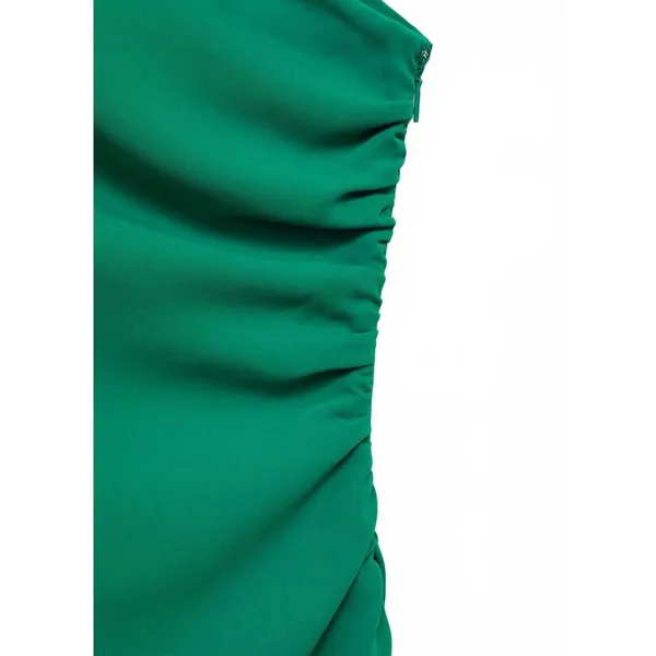 Mango Asymmetric Dress with Draped Details Naty Green NWT Size 2/XS - Image 3