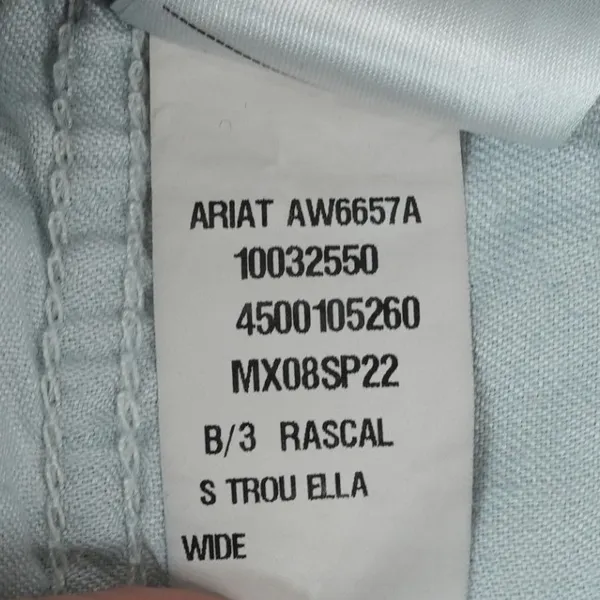 Ariat Slim Trouser Jeans Women 30R Blue High Rise Ella Wide Leg Western Cowgirl - Image 9