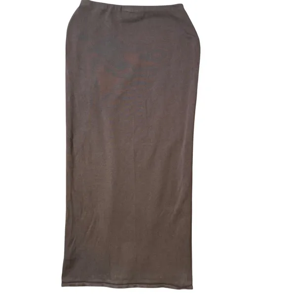 MESHKI Stretch Knit Maxi Skirt Womens M Minimalist Earthy BOHO Indie Sleaze Chic - Image 4