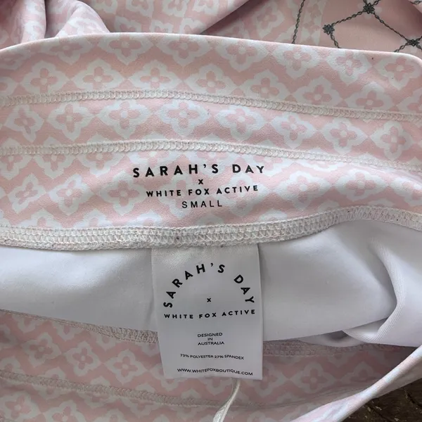 Sarah's Day X White Fox Activewear Athletic Leggings‎ Size S Pink Multi-color - Image 4