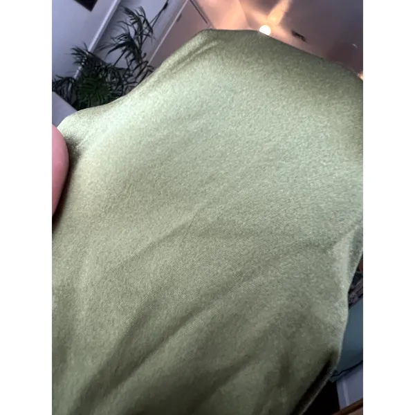 reformation Marguerite Silk Dress leaf green size 14 UB - Image 11