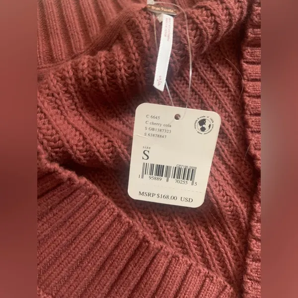 Free People Emilie Sweater Set in Cherry Cola NWT $168 casual revolve fall knit - Image 9