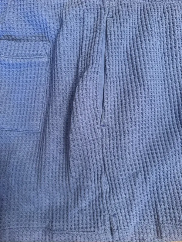 Aerie Waffle Knit Lounge Shorts | Soft Blue-Purple | Size XL - Image 5