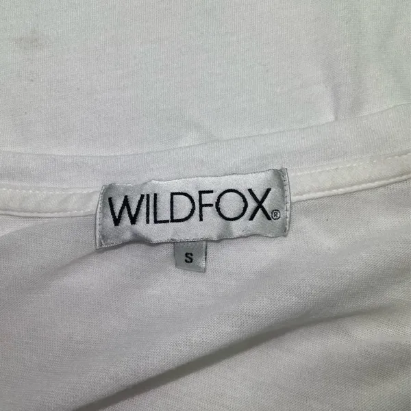 Wildfox white v neck top Size S - Image 7