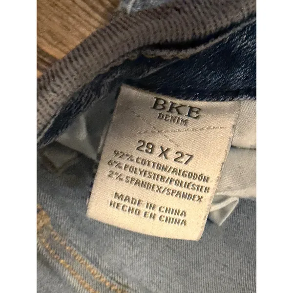 BKE Buckle Stella Mid-Rise Ankle Skinny Jeans Slim Fit Medium Wash 29x27 Stretch - Image 5