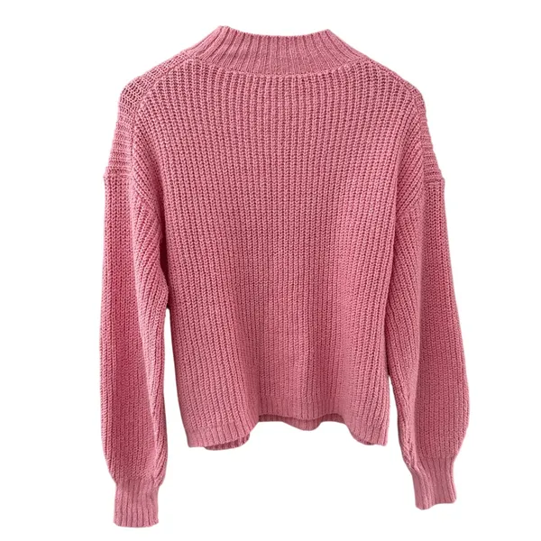 J. Crew Cotton Blend Cable Knit Mock Neck Sweater Bright Peppermint Size Small - Image 4