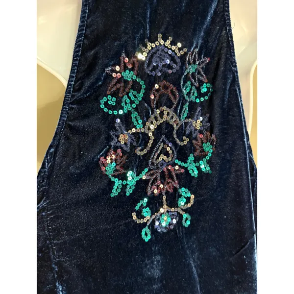 Free People Jill's Velvet Sequin Swing Mini Dress Whimsigoth M‎ Romantic Gothic - Image 5