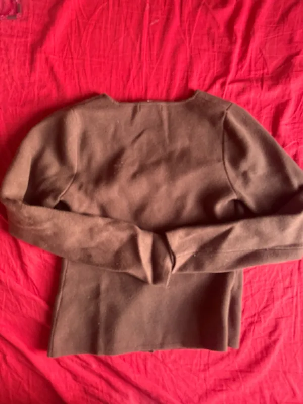 Sincerely Jules Brown V-Neck Button Front Cardigan - Image 2