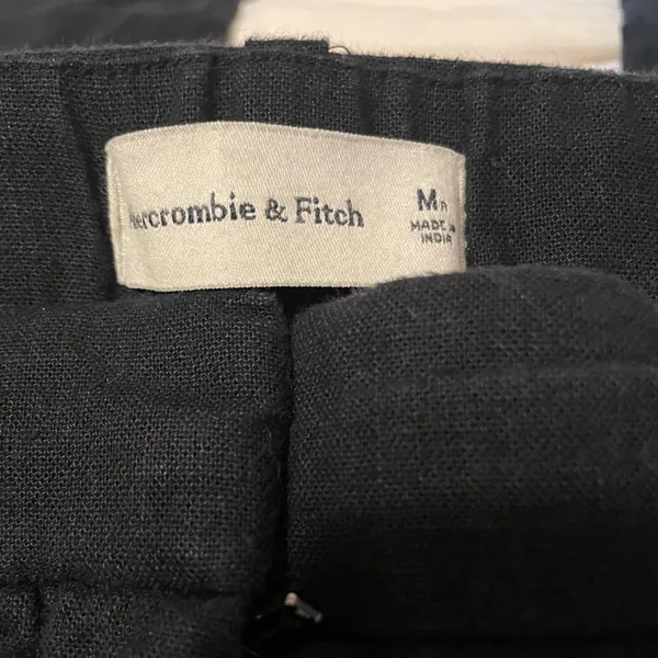 Abercrombie Linen blend tailored wide leg pant X2 - Image 3