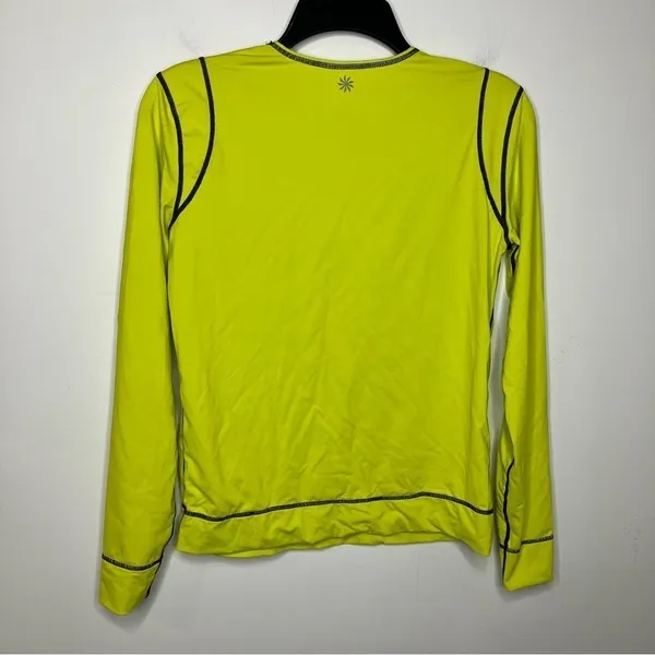 Athleta neon long sleeve shirt kangaroo pocket size small‎ - Image 4