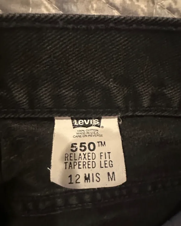 Vintage Levi’s 550 Women’s Black Jeans 100% Cotton Made in the USA - Image 5