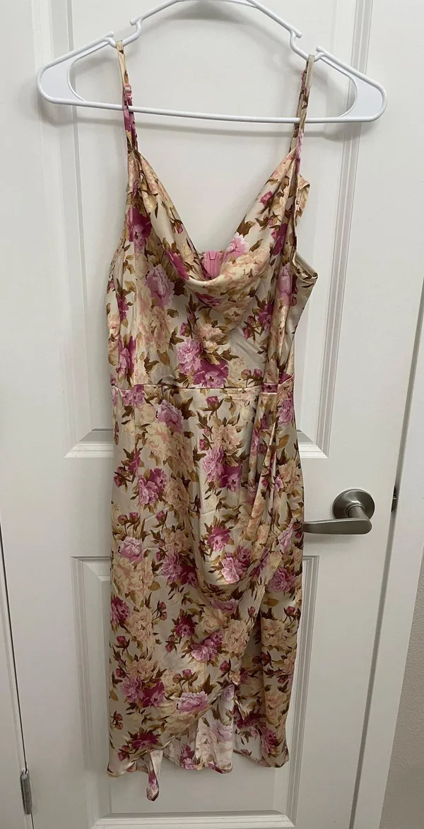 Silk Slip Dress Multi Size M - Image 3