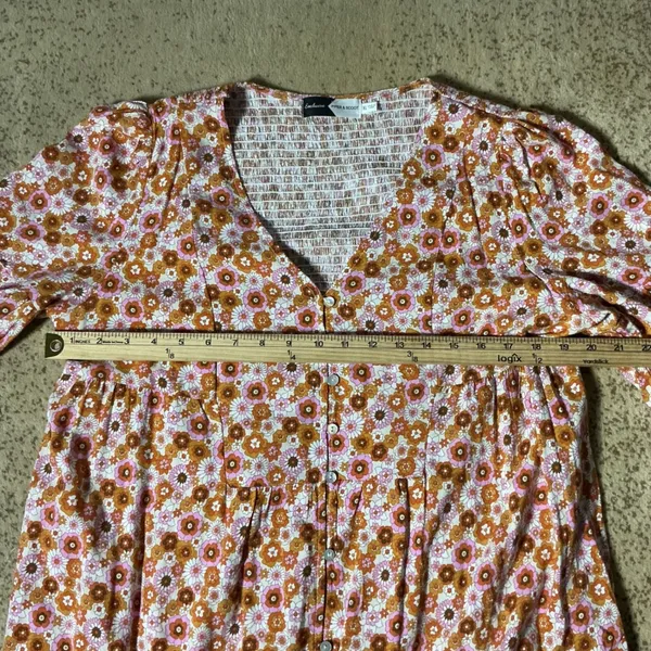 Piper & Scoot Exclusive Cottagecore‎ Floral Smocked Dress Fringe XL PSD3518C - Image 5